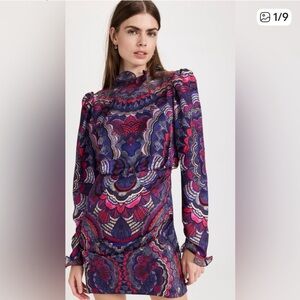 SALONI NWT Rina-B Multicolor Patterned Mini Dress